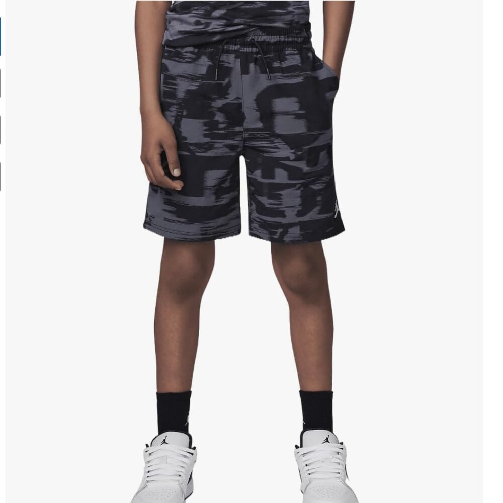 NIKE/JORDAN Boys Flight MVP AOP Woven Shorts in Black